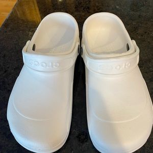 White Specialist Crocs size 8